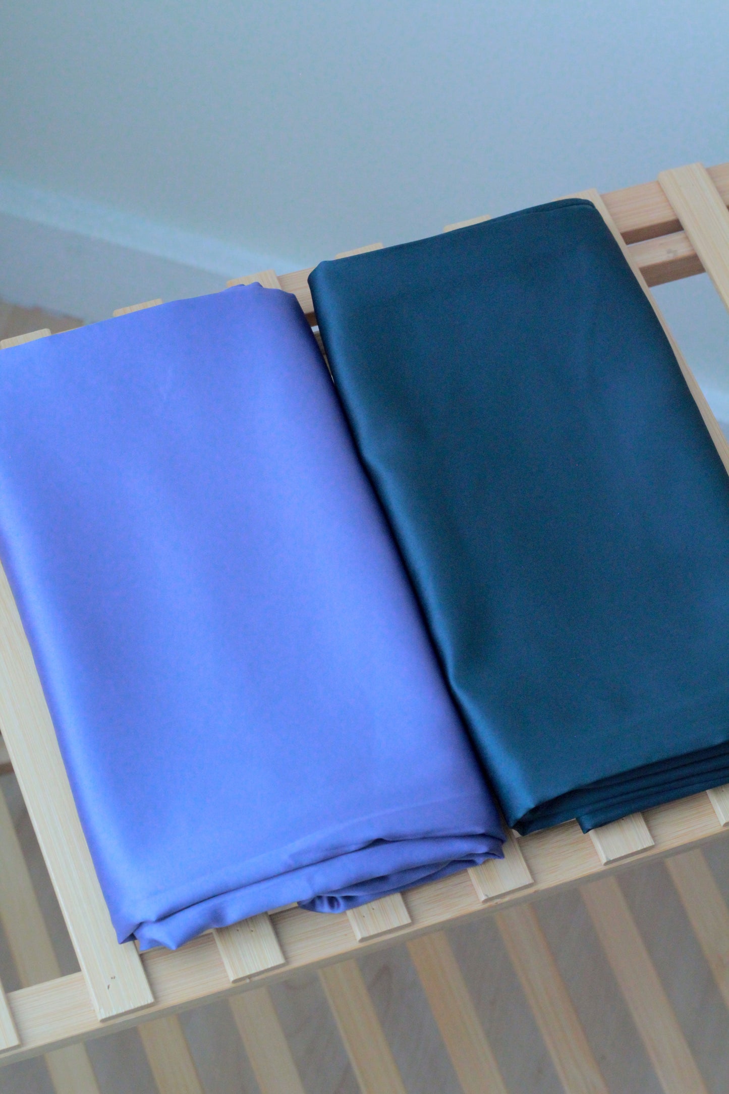 Bisma Blue Satin Silk Hijab